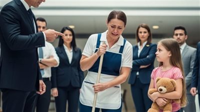 ملياردير يسخر من أم عاملة في التنظيف
